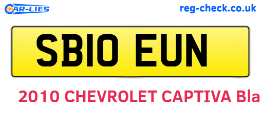 SB10EUN are the vehicle registration plates.