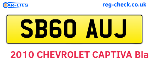 SB60AUJ are the vehicle registration plates.