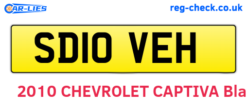 SD10VEH are the vehicle registration plates.