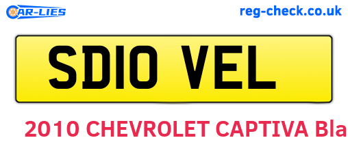 SD10VEL are the vehicle registration plates.