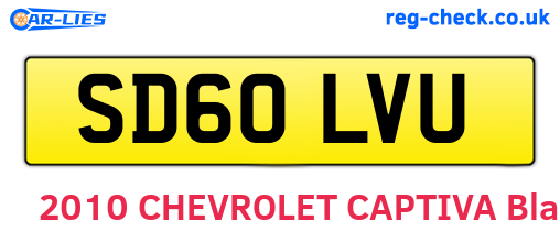 SD60LVU are the vehicle registration plates.