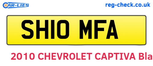 SH10MFA are the vehicle registration plates.
