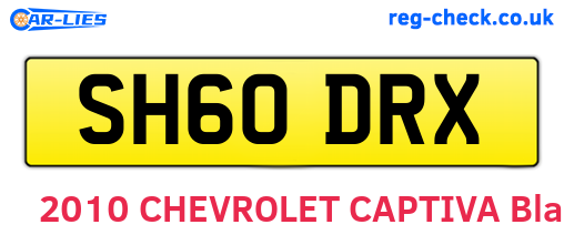 SH60DRX are the vehicle registration plates.