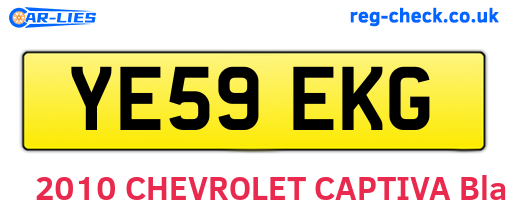 YE59EKG are the vehicle registration plates.