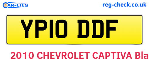 YP10DDF are the vehicle registration plates.
