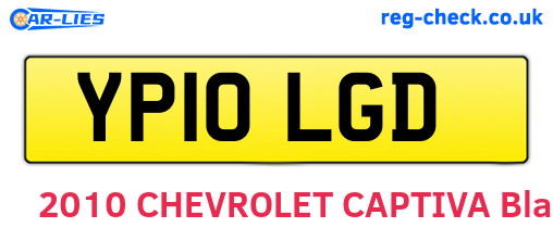 YP10LGD are the vehicle registration plates.