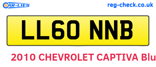 LL60NNB are the vehicle registration plates.