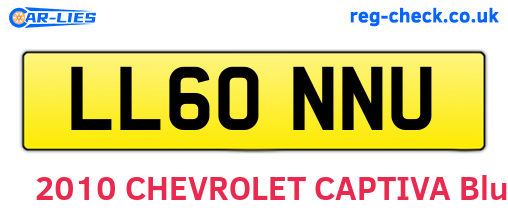 LL60NNU are the vehicle registration plates.
