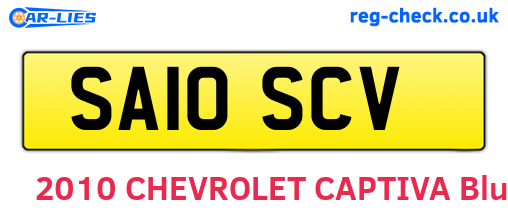 SA10SCV are the vehicle registration plates.