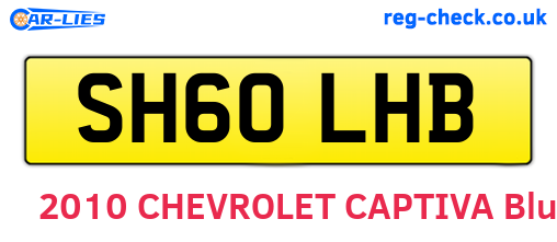 SH60LHB are the vehicle registration plates.