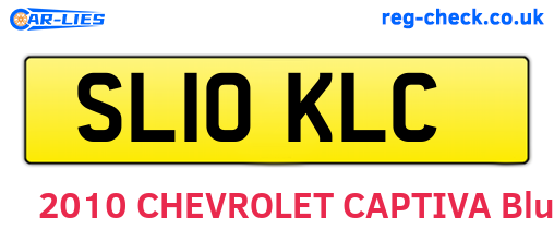 SL10KLC are the vehicle registration plates.