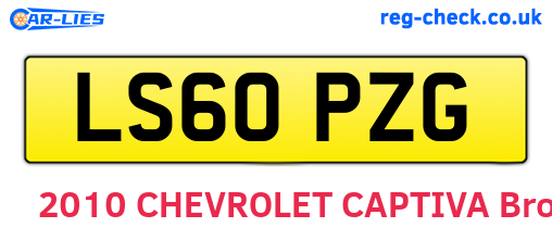 LS60PZG are the vehicle registration plates.