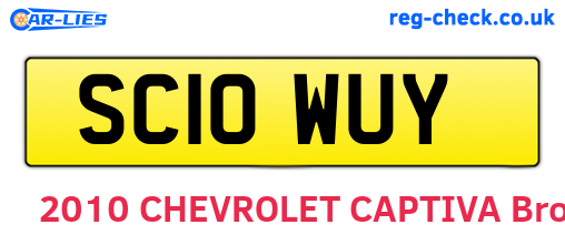 SC10WUY are the vehicle registration plates.