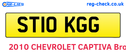 ST10KGG are the vehicle registration plates.