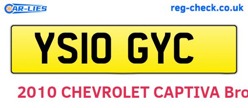 YS10GYC are the vehicle registration plates.