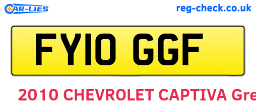 FY10GGF are the vehicle registration plates.