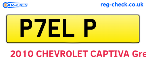 P7ELP are the vehicle registration plates.