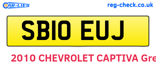 SB10EUJ are the vehicle registration plates.