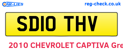 SD10THV are the vehicle registration plates.