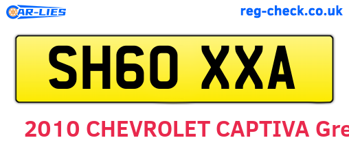 SH60XXA are the vehicle registration plates.