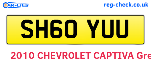 SH60YUU are the vehicle registration plates.