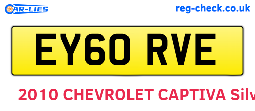 EY60RVE are the vehicle registration plates.