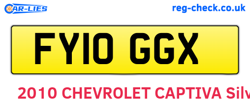 FY10GGX are the vehicle registration plates.