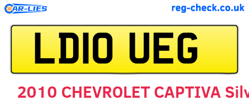 LD10UEG are the vehicle registration plates.
