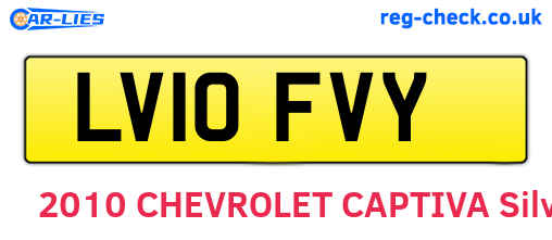 LV10FVY are the vehicle registration plates.
