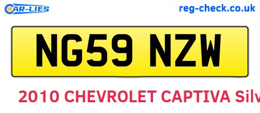 NG59NZW are the vehicle registration plates.