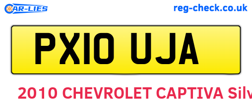 PX10UJA are the vehicle registration plates.
