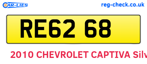 RE6268 are the vehicle registration plates.