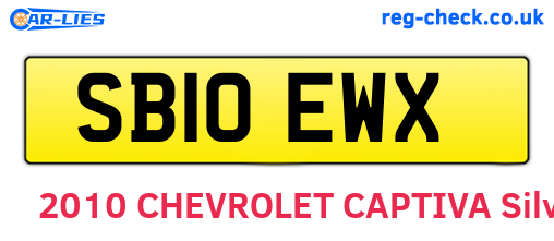 SB10EWX are the vehicle registration plates.