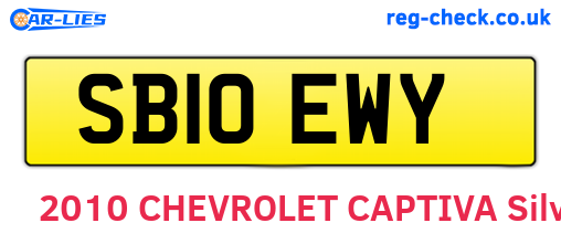SB10EWY are the vehicle registration plates.