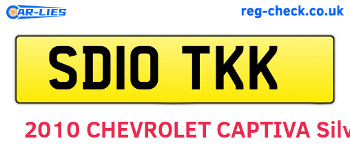 SD10TKK are the vehicle registration plates.