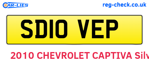 SD10VEP are the vehicle registration plates.