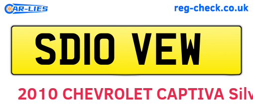 SD10VEW are the vehicle registration plates.