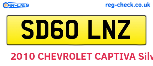 SD60LNZ are the vehicle registration plates.