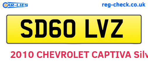 SD60LVZ are the vehicle registration plates.