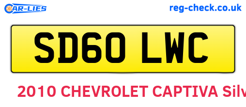 SD60LWC are the vehicle registration plates.
