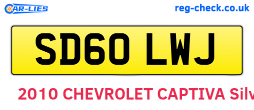 SD60LWJ are the vehicle registration plates.