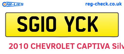 SG10YCK are the vehicle registration plates.