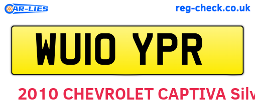 WU10YPR are the vehicle registration plates.