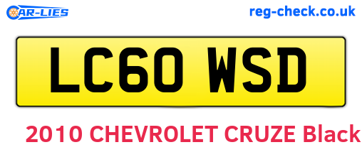 LC60WSD are the vehicle registration plates.