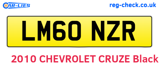 LM60NZR are the vehicle registration plates.
