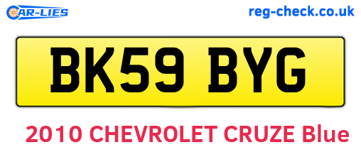 BK59BYG are the vehicle registration plates.