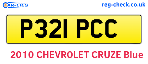 P321PCC are the vehicle registration plates.
