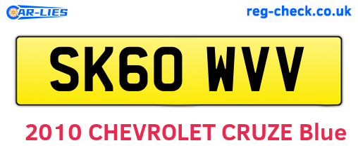 SK60WVV are the vehicle registration plates.