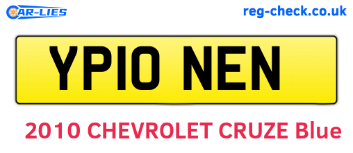 YP10NEN are the vehicle registration plates.