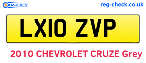 LX10ZVP are the vehicle registration plates.